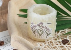1Pcs Scrapbooking Sticker Strip Washi Vintage Plants Words Craft Journal Decor