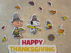 13 FOAM SNOOPY STICKERS PEANUTS * THANKSGIVING SCRAPBOOK CHARLIE BROWN PUMPKIN