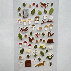 Suatelier Little Forest Fall Stickers Junk Journal Collage Scrapbooking Planner