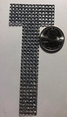 GIANT SILVER RHINESTONE LETTER “T” Stickers(1pc)JoAnn’s•Name•Initial •Label•Last