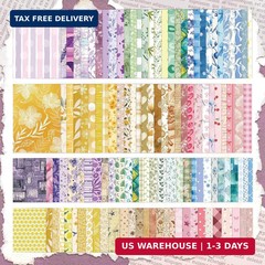 540 PCS Vintage Floral Scrapbook Supplies & Scrapbook Stickers, Junk Journal Sup