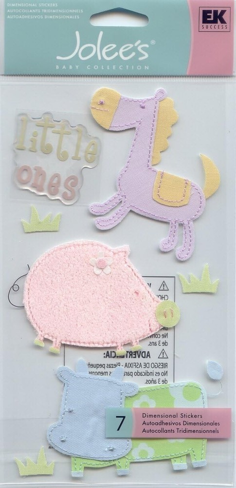 Jolee’s Boutique LeGrande 3-D BABY FARM ANIMALS Stickers 65318 Fast FREE Ship!