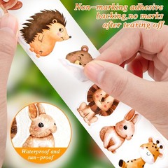 1200 Pcs Cute Baby Animal Stickers for Kids – Bulk Roll, 16 Fun Styles