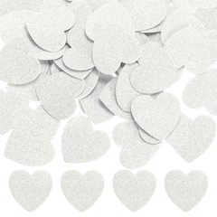 1.8″x1.8″ Heart Foam Stickers, 100Pcs EVA Glitters Foam Shape Sticker, White