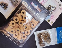 Huge lot of assemblage materials, create collage art, gift idea, mixed media