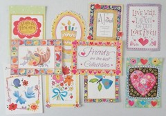 Vtg Scrapbook Supplies Lot 125 Pcs – Cardstock Stickers Die Cuts Frames Sheets