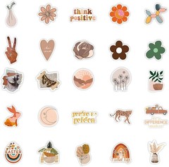 Vintage Aesthetic 50 Pcs Waterproof Stickers for Laptops & Water Bottles