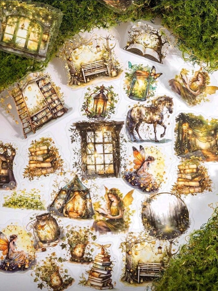 Fantasy Magic 20pcs Fairy Tale vintage retro Stickers Scrapbooking Diary Fairies