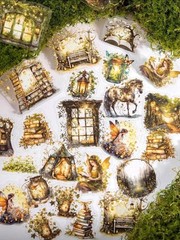 Fantasy Magic 20pcs Fairy Tale vintage retro Stickers Scrapbooking Diary Fairies