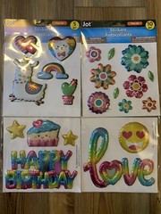 JOT 3D FOIL METALLIC STICKERS!!