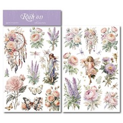 Fairy Rub-on Transfer Stickers 2 Sheets Use for Fabric Paper Wood Chips DIY