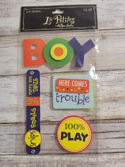 Lot of Boy & Baby Themed Sticker & Vellum Packs Scrapbook Journal Playground