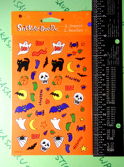 Vintage Halloween Black Cats Bats & Ghosts American Greetings Sticker Pack