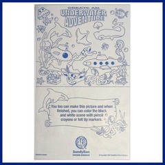 Vintage 1997 Sandylion ‘Create an Underwater Adventure’ Stickers Activity Sheet