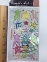EK Success Sticko Flowers Scrapbook Stickers Lot Butterflies Stars Journal