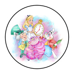 30 ALICE IN WONDERLAND STICKERS ENVELOPE SEALS LABELS 1.5″ ROUND PARTY FAVORS