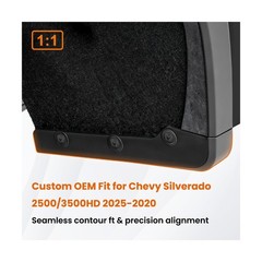 Mud Flap Delete Fit for Chevy Silverado 2500/3500 2020-2025,ABS No-Drill Mud …