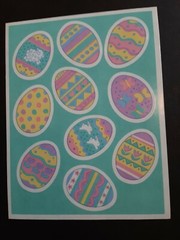 Vtg EASTER EGGS Pastel Kawaii Aesthetic Theme Sticker Sheet Ephemera Collection