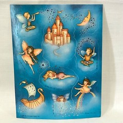 Vintage Stickers Hallmark Sticker Sheet 80s Fairies Razzle Dazzle Sparkle 1984