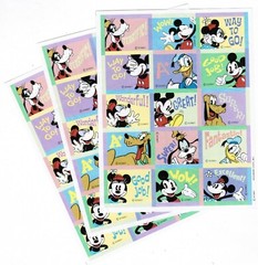 Vintage Mickey Mouse Disney Donald Goofy Reward Scrapbook Stickers 3 Sheets