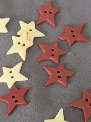 Vintage JHB International Primitive Star Buttons Americana Country Craft 15pc…