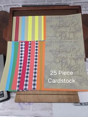 Mixed Scrapbooking Junk Journal Shadow Box Lot 4- Cardstock, Stamps, Mixed Media