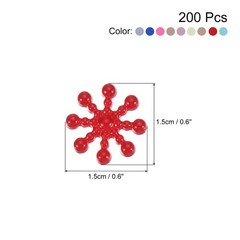 200 Pcs Tiny Christmas Snowflakes ABS Pearl-like Snowflake Multicolor Garland