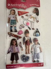 American Girl Crafts (2) 3D Stacked Stickers (2) Bubble Peel & Stick – New