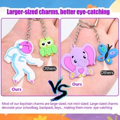 50 PCS Large Keychains Bulk Cute Key Chain for Classroom Prizes Rewards Stude…