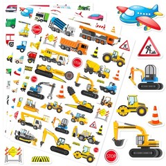 Construction Vehicles Stickers – 665 Waterproof Car & Truck Adhesive Decals for