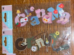 RARE ! Lot Of 2 Jolees Grandma & Grandpa Titles Grandparents Golf Crafts Flowers