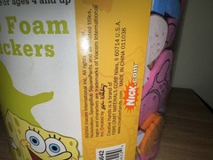 Vintage Tub SpongeBob Squarepants 2004 Nickelodeon 3D Foam Stickers NEW RARE!
