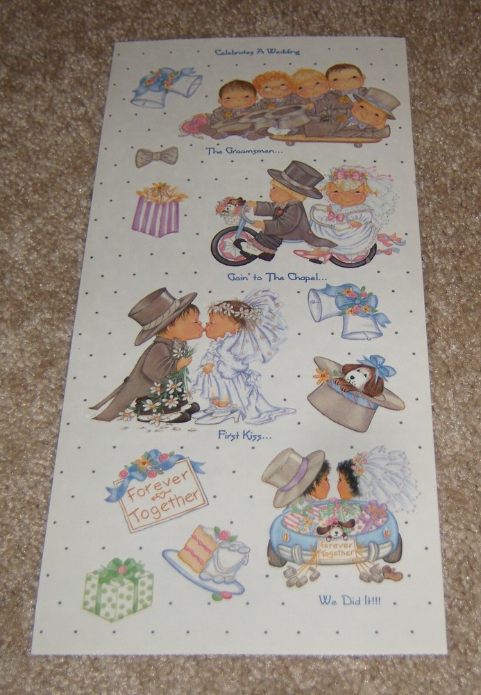 Tie Me To The Moon ~ Dimple Street Gang Wedding Sticker Sheet ~ Groomsmen