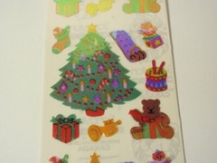 Vintage 1990 Sandylion Mother of Pearl Holiday Christmas Tree Stickers *SEALED*