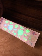 Vintage Sandylion Sticker Birthday Ice Cream Mother of Pearl