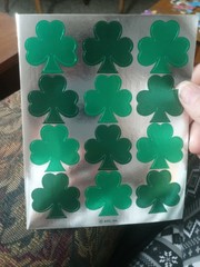 Vintage American Greetings St Patricks Day Stickers Lot of 3 sheets teddy bear