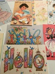 Vintage Style Hello/Thinking Of You 44 pc CARDS/DIE CUTS/Gift Tags~Journals~Tags