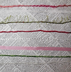 Fiber Art Yarn Journal Scrapbook Mixed Media Gift Wrap 24 Yds «Shabby Chic»