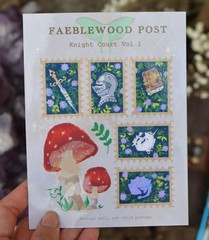 Cottagecore Whimsical Handmade Collectible vinyl Fantasy Stickers by Yukidooks