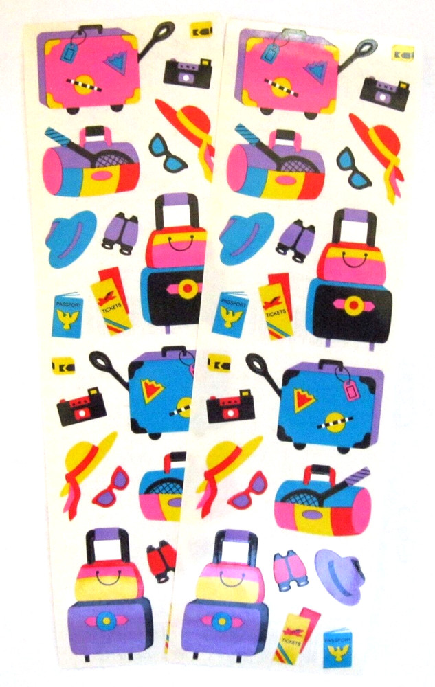 Mrs Grossman Vintage Two 2×6 inch ‘Travel’ Sticker Sheets (Retired)