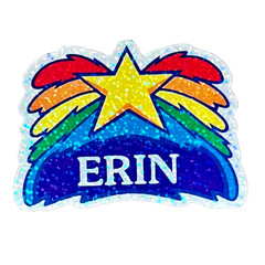1981 Illuminations Unicorn Prism Sticker Vintage Reproduction Retro Fantasy Dec