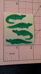 Vintage Sandylion Stickers Fuzzy Alligators Crocodile Brown Backing Module