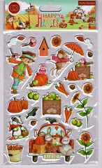 Craft Consortium HAPPY HARVEST (25PC) PUFFY STICKER SHEET scrapbooking
