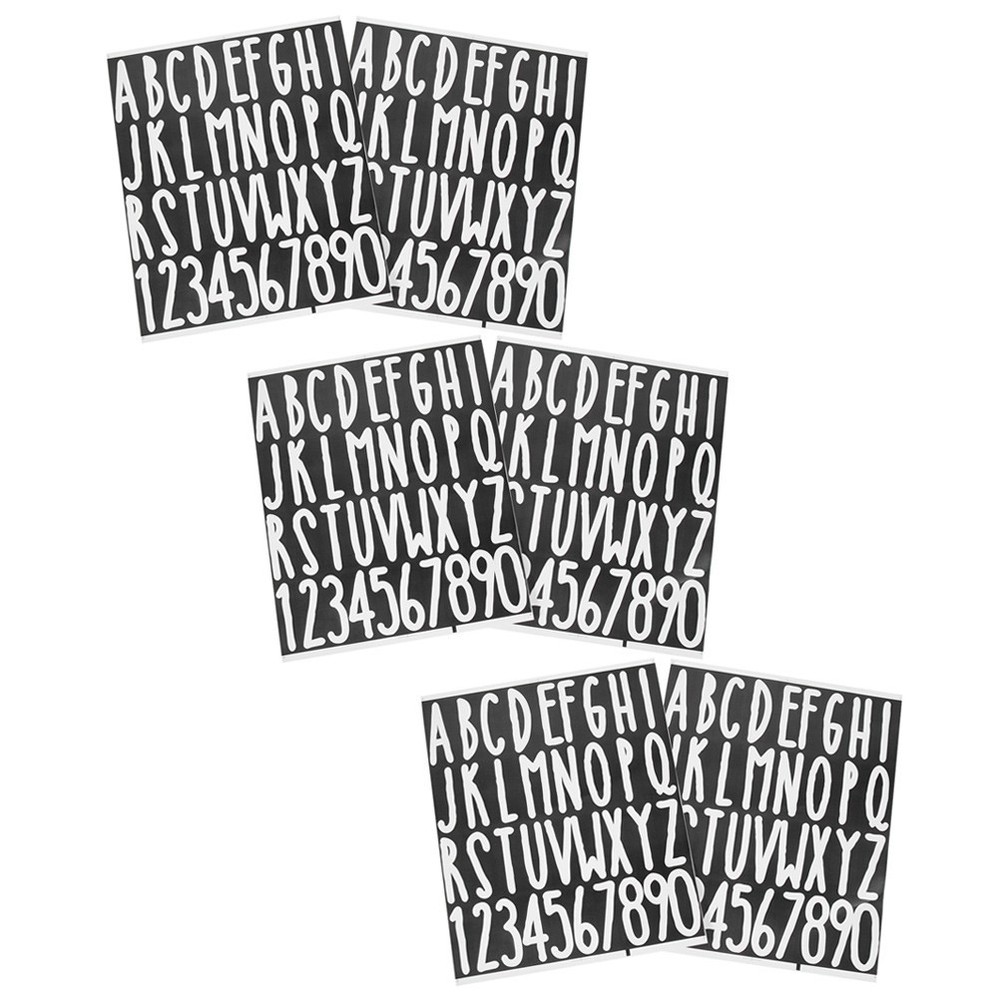 6 Sheets Self Adhesive Alphabet Stickers Business Letter Decals Mailbox