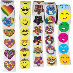 Sticker Roll 5 Rolls of Back to School Sticker Party Supplies Stickers for Kids