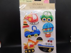 Crafter’s square pop up transportation vehicles stickers 7pc