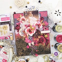Magnolia Rouge Chipboard Stickers 24/Pkg-Shapes W/Foil Detail