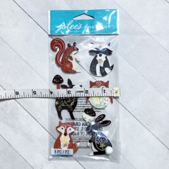 Jolees Woodland Animal Felt Stickers Scrapbook Embellishments Fall Winter