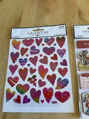 Valentine Paper Crafts Stickers Lot 3 Packs