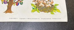 Vintage 1985 Scholastic Easter Holiday Stickers 1 Sheet. Bunny’s Eggs 16×11